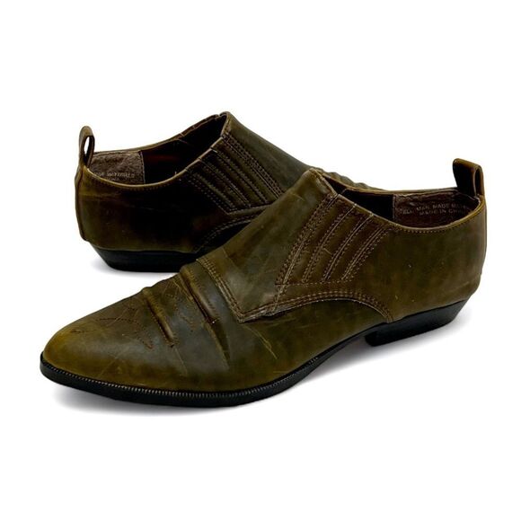 Premier Low Top Cowboy Boot in Olive Brown Size 7.5 - Picture 13 of 13